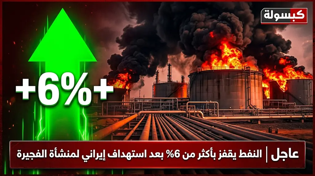 توترات الشرق الأوسط.. أسعار النفط تقفز بأكثر من 6% إثر استهداف إيراني لمنشأة بترولية في الفجيرة