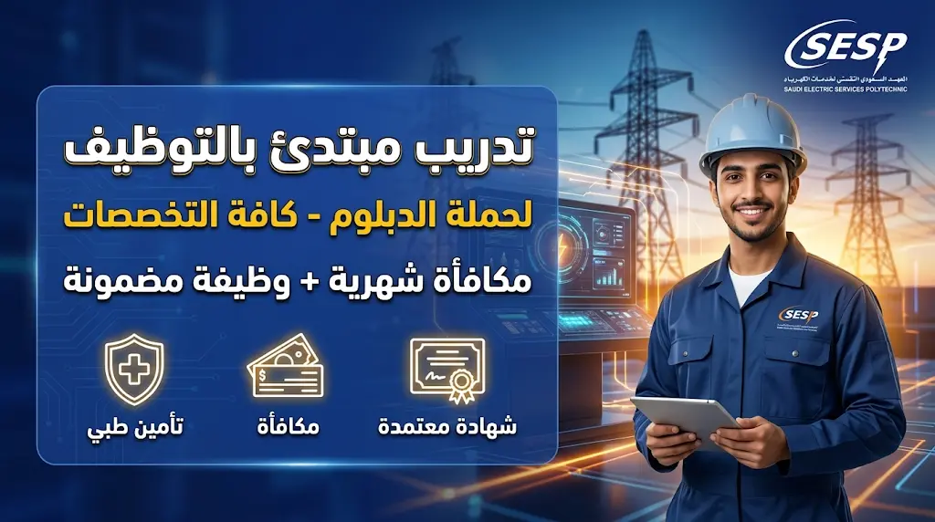 رابط التقديم على برنامج التدريب المبتدئ بالتوظيف في المعهد السعودي التقني لخدمات الكهرباء 2026