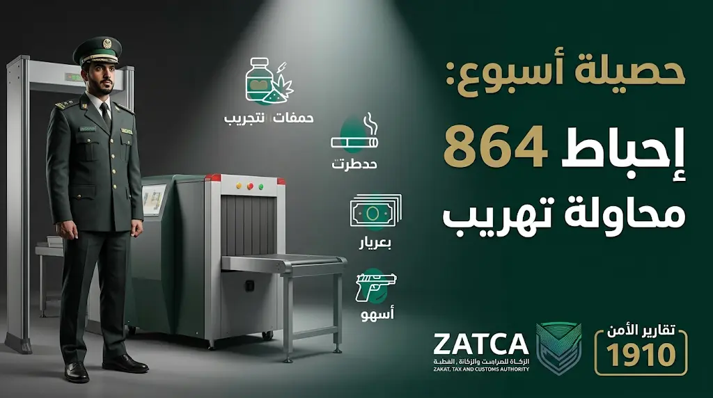 زاتكا تعلن ضبط 35 صنفاً من المواد المخدرة وأكثر من 1900 محاولة لتهريب التبغ خلال أسبوع واحد