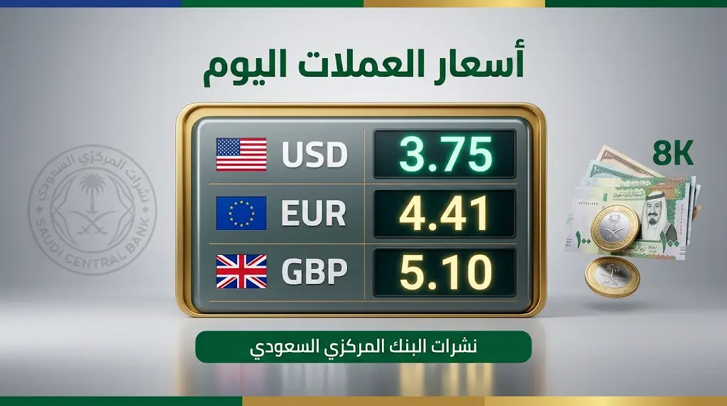 سعر صرف الريال السعودي مقابل الدولار والعملات الأجنبية اليوم السبت 2-5-2026