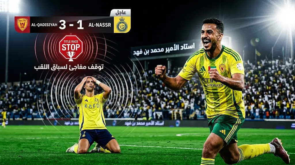 صراع القمة يشتعل مجدداً.. القادسية يؤجل حسم لقب دوري روشن 2026 بهزيمة المتصدر النصر (3-1)