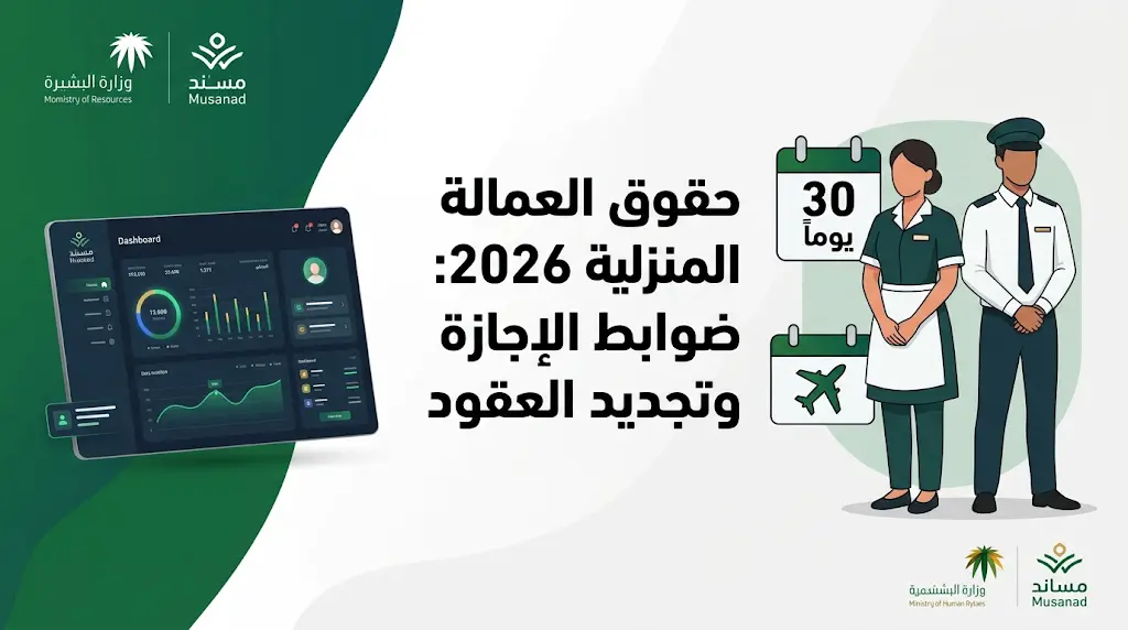ضوابط استحقاق الإجازة المدفوعة للعمالة المنزلية 2026 وشروط تجديد العقد عبر منصة مساند