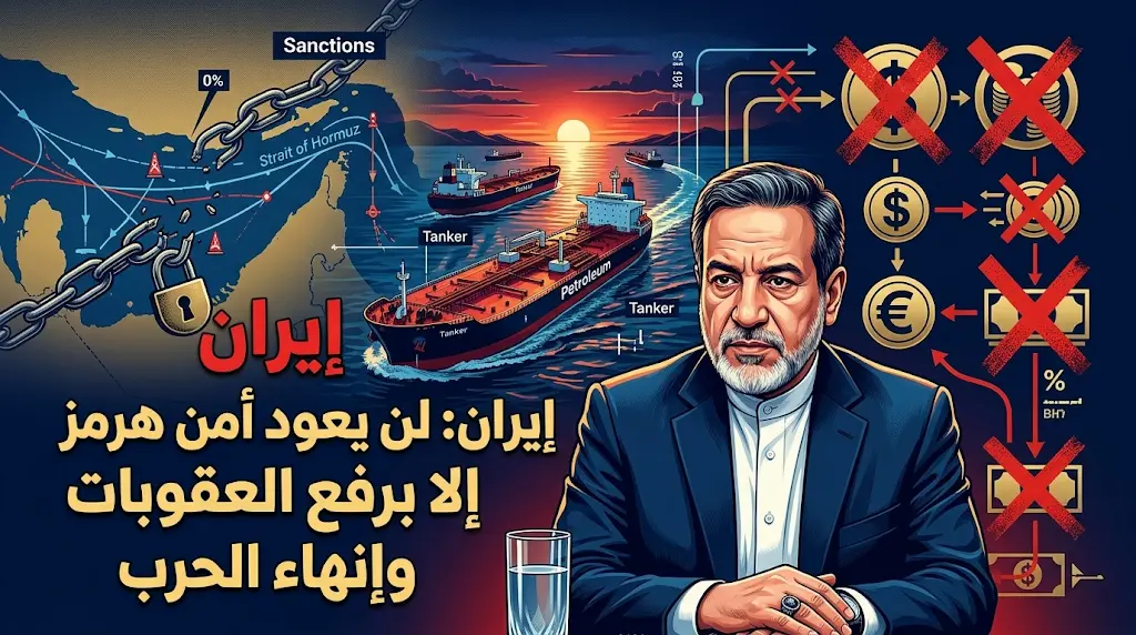 عباس عراقجي يحدد موعد عودة الملاحة الآمنة في هرمز: "إذا أنهيت الحرب بشكل دائم"