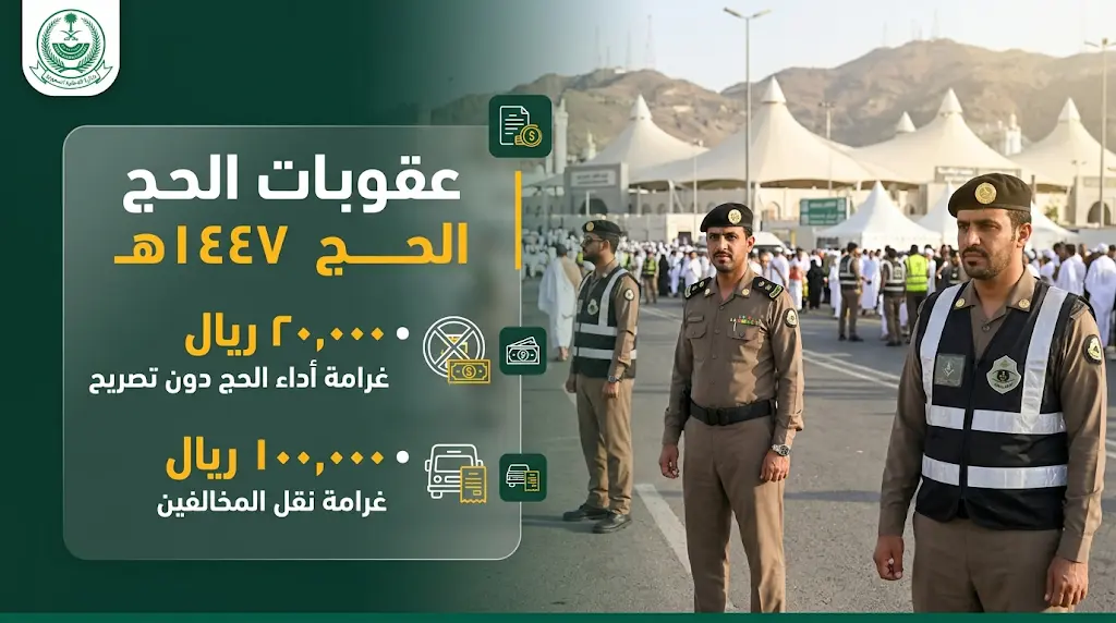 عقوبات مخالفة أنظمة الحج 1447: غرامة 20 ألف ريال والترحيل للمخالفين دون تصريح