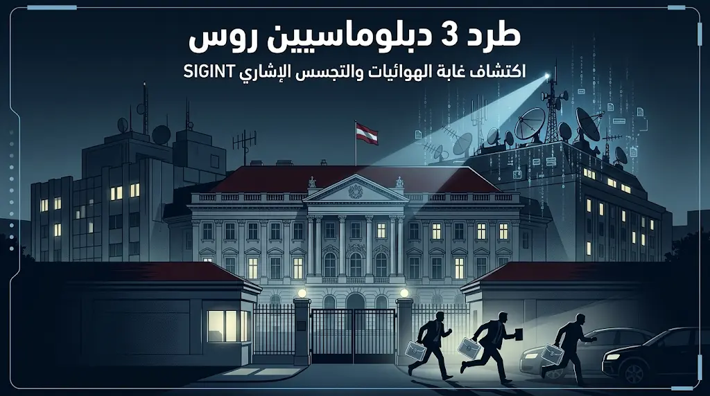 "غابة الهوائيات" تكشف المستور: النمسا تطرد 3 دبلوماسيين روس فوراً لتورطهم في تجسس إشاري (SIGINT).