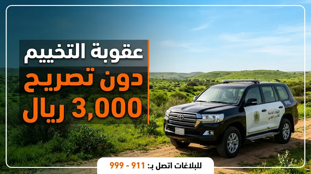 غرامة التخييم دون تصريح في السعودية 2026 وتفاصيل ضبط مخالف في محمية الملك عبدالعزيز
