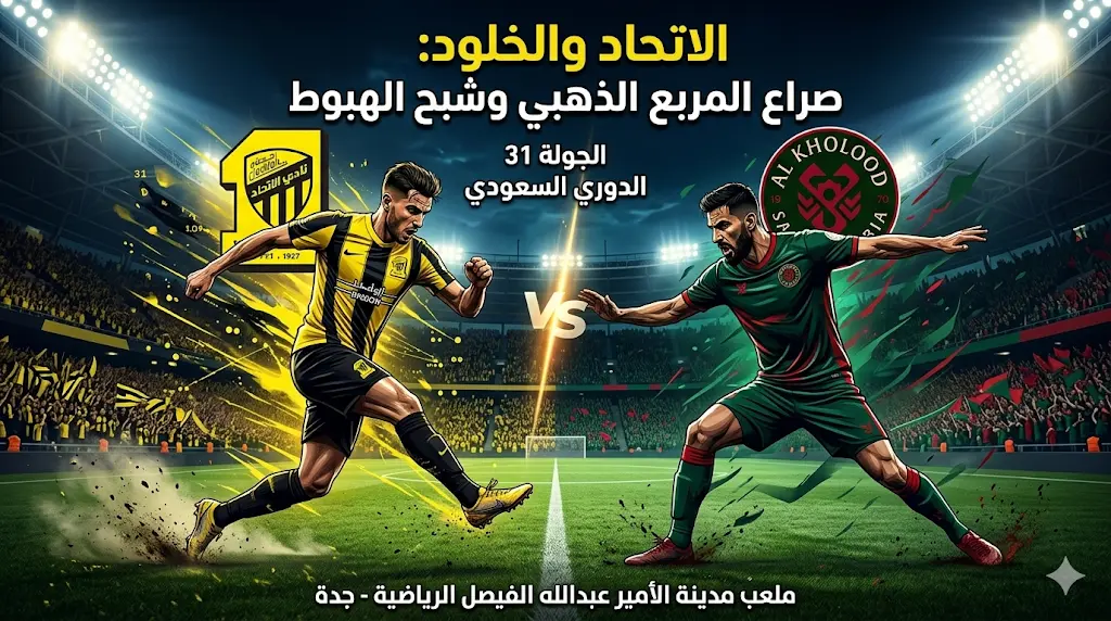 قمة اليوم: موعد مباراة الاتحاد والخلود (4-5-2026) والقنوات الناقلة والتشكيل المتوقع في دوري روشن السعودي