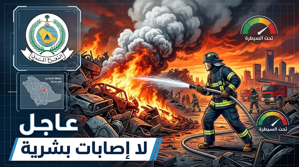 لا إصابات بشرية.. الدفاع المدني ينجح في السيطرة التامة على حريق حي المساندة بالدمام.