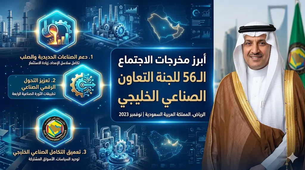 لجنة التعاون الصناعي الخليجي تقر تمديد رسوم الحديد وتوحيد معايير المنتج الوطني لدعم المصانع المحلية