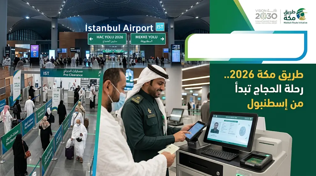 مبادرة طريق مكة 2026 تقدم خدمات رقمية ولوجستية متكاملة لإنهاء إجراءات الحجاج في مطار إسطنبول