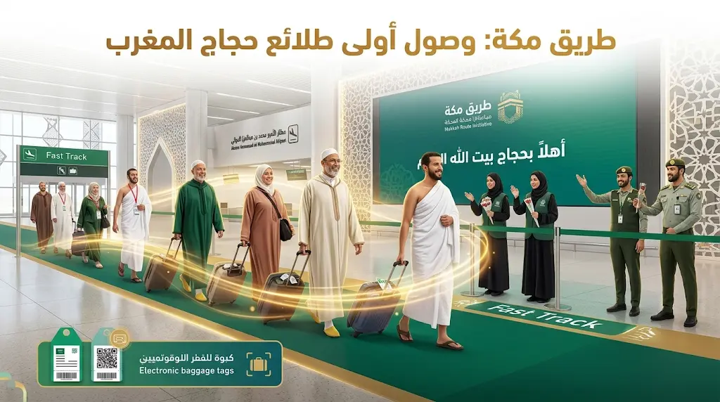 مبادرة "طريق مكة" تستقبل اليوم أولى رحلات حجاج المغرب في المدينة المنورة لموسم حج 1447هـ