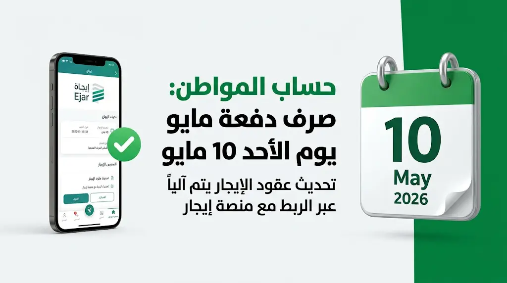 موعد صرف حساب المواطن دفعة شهر مايو 2026 وتنبيه هام بشأن تجديد عقود الإيجار