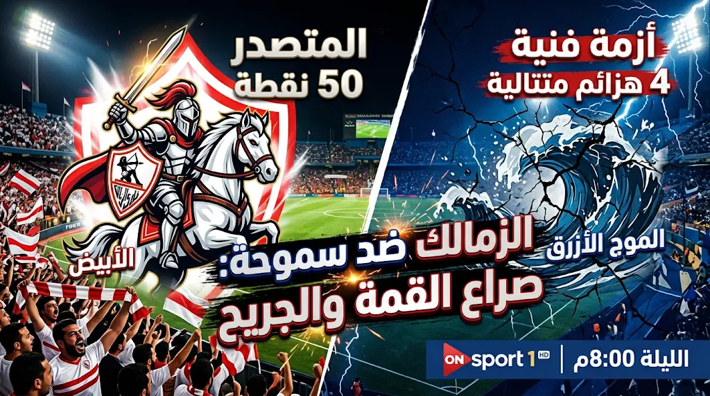 موعد مباراة الزمالك وسموحة اليوم والقنوات الناقلة في الدوري المصري 2026 (تغطية حية)