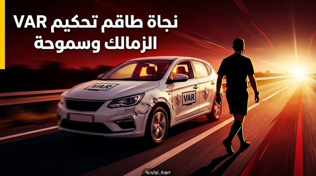 نجاة طاقم تحكيم مباراة الزمالك وسموحة 2026 من حادث سير مروع قبل مواجهة حسم الدوري المصري