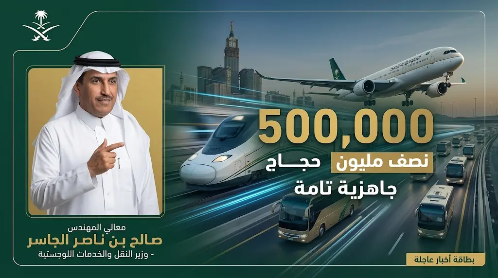 نصف مليون حاج وصلوا جوًا.. المملكة تطلق أكبر خطة نقل بـ 12 ألف رحلة وقطار الحرمين السريع