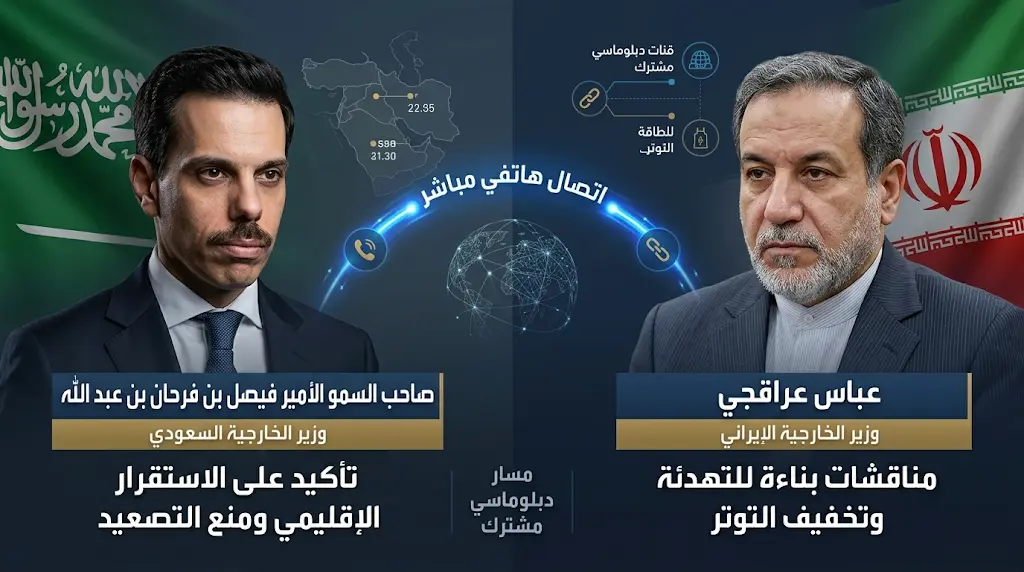 وزيرا خارجية السعودية وإيران يؤكدان على استمرار مسار الحوار الدبلوماسي المباشر لمنع التصعيد