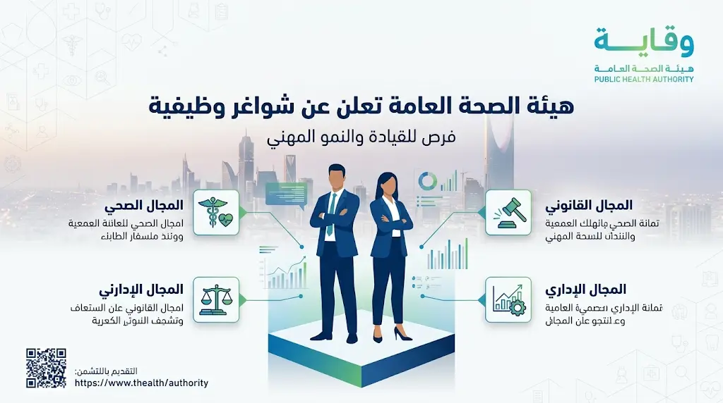 وظائف هيئة وقاية 2026: استمرار التقديم على 7 شواغر قيادية ومتخصصة حتى 25 مايو.